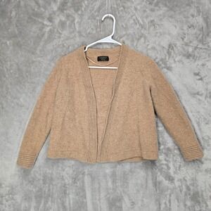 Charter Club Luxury 100% Cashmere Cardigan‎ Sweater Camel Tan Women S